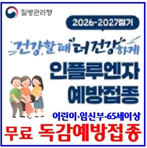 2026년 무료독감예방접종 시작 (ft. 인플루엔자) : 일정주기간, 나이, 백신비용, ab형, 감기증상,....