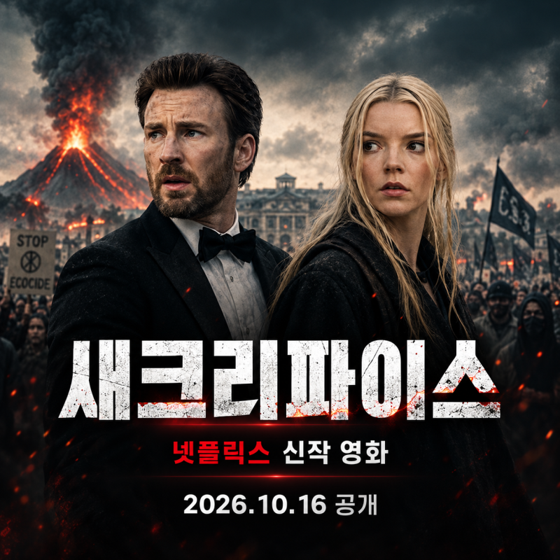 넷플릭스 영화 새크리파이스 정보 출연진 공개일, 크리스 에반스 안야 테일러 조이의 파격 ....