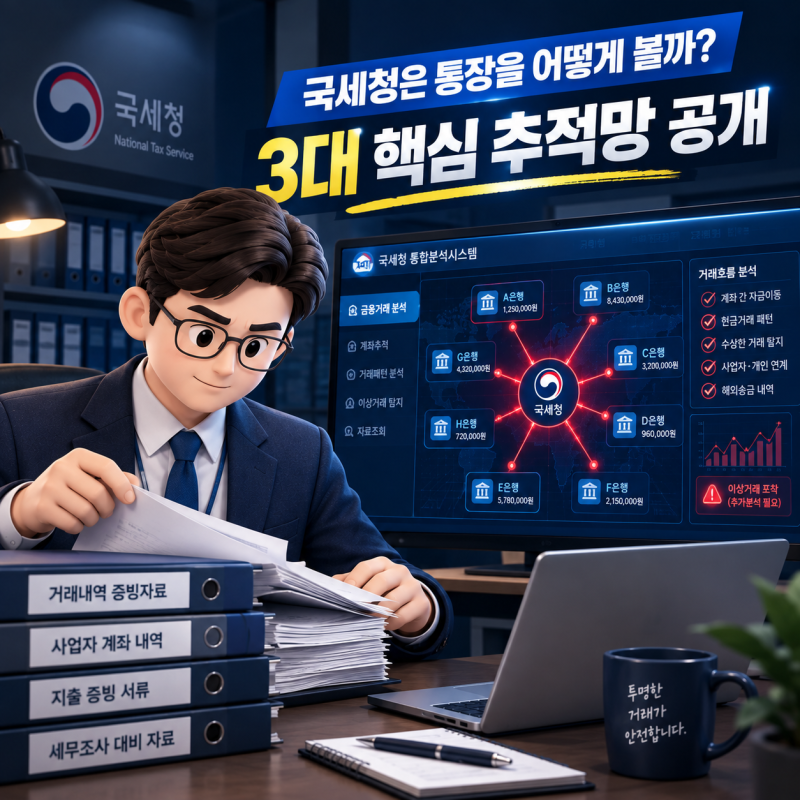 세무조사 통장보는법: 국세청 FIU 금융분석원 계좌 추적 기준과 소명 서류 정리