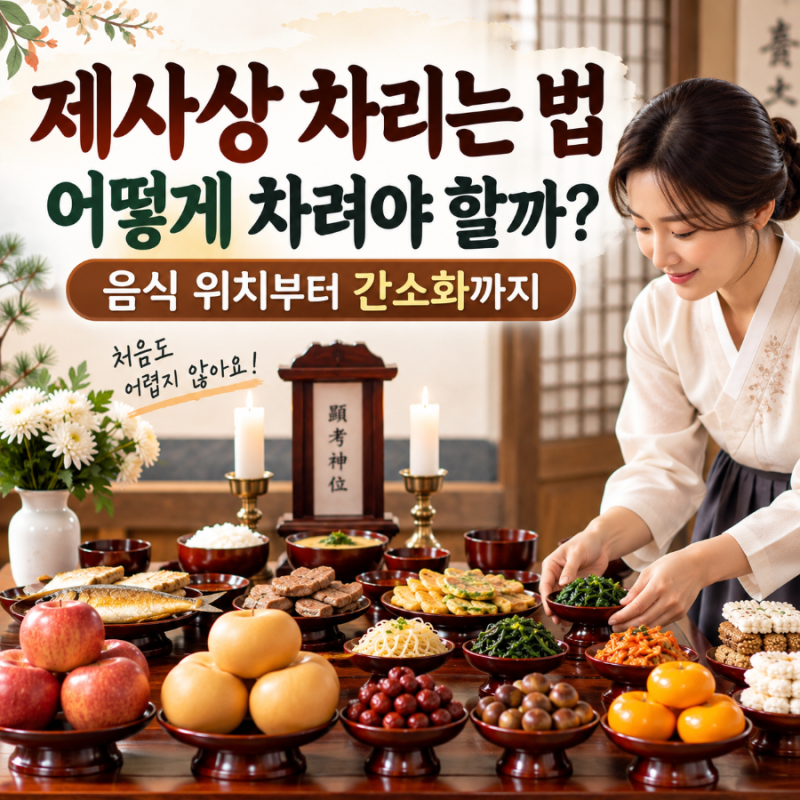 제사상 차리는 법 "어떻게 차려야 할까?" 음식 위치부터 간소화까지