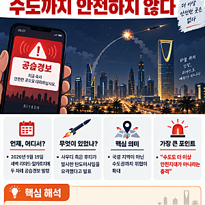 「사우디 수도 리야드 첫 공습경보｜후티 미사일·공항 화재·항공편 결항…중동 전선 어디....