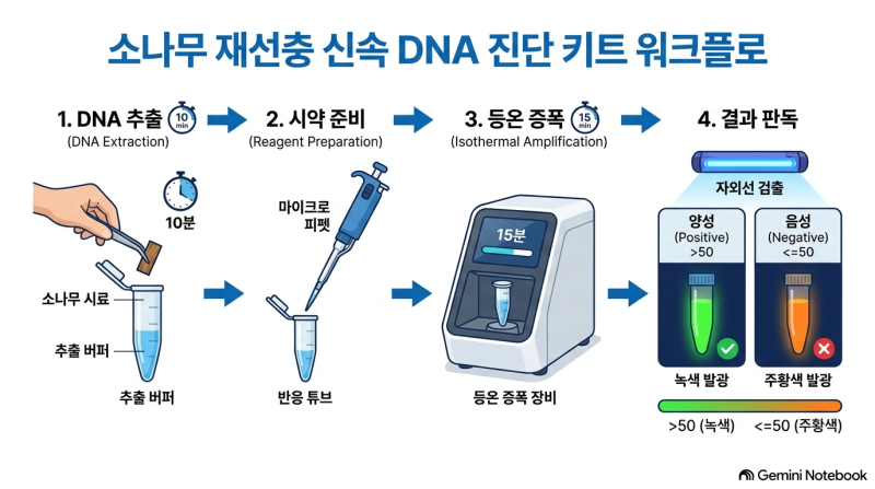 소나무재선충병 진단 키트, 현장 사용법, 진단장비, 진단키트 구입처