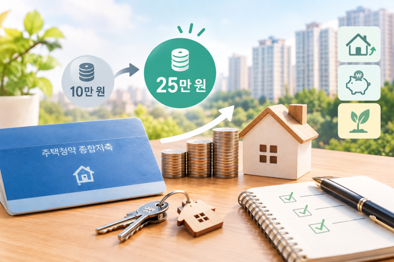 주택청약 종합저축 납입금액 상향 후 내 집 마련 전략 다시 세우기