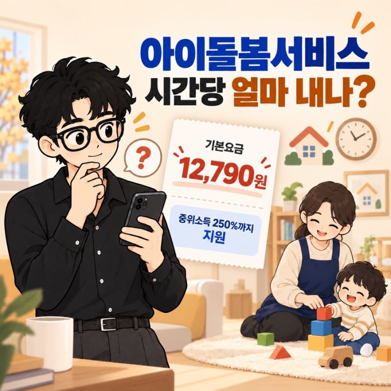 아이돌봄서비스 정부지원 중위소득 250%까지, 시간당 얼마 내나?