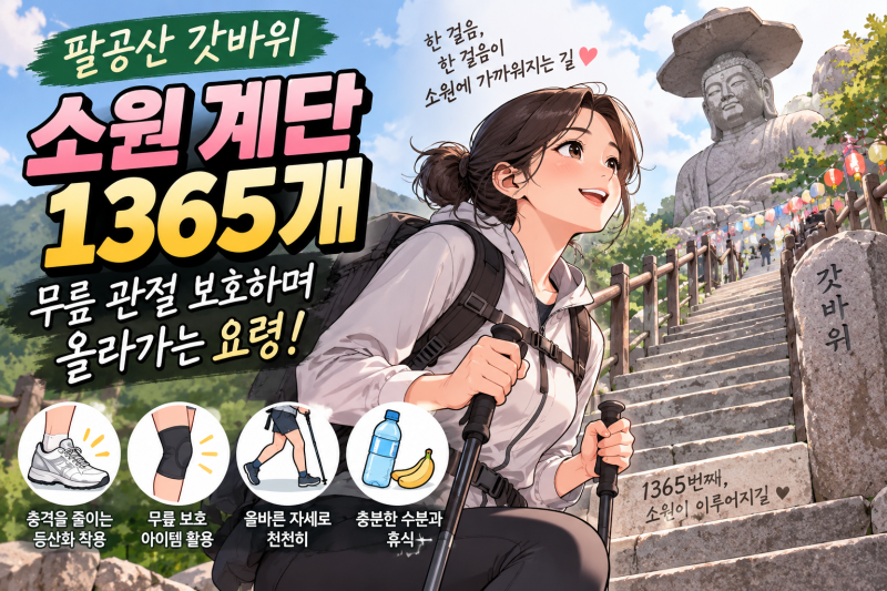 팔공산 갓바위 1365 계단 무릎 통증 없이 완등하는 법
