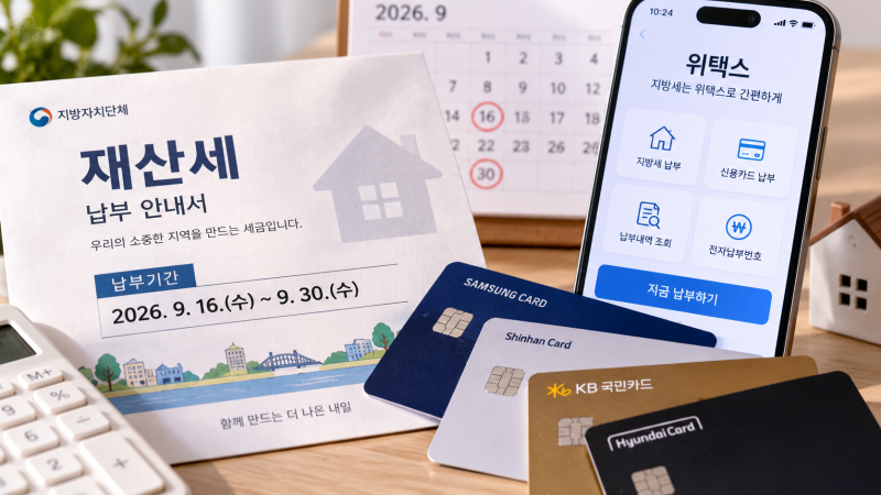 재산세 카드혜택 9월 무이자 할부 카드사별 비교 납부방법까지