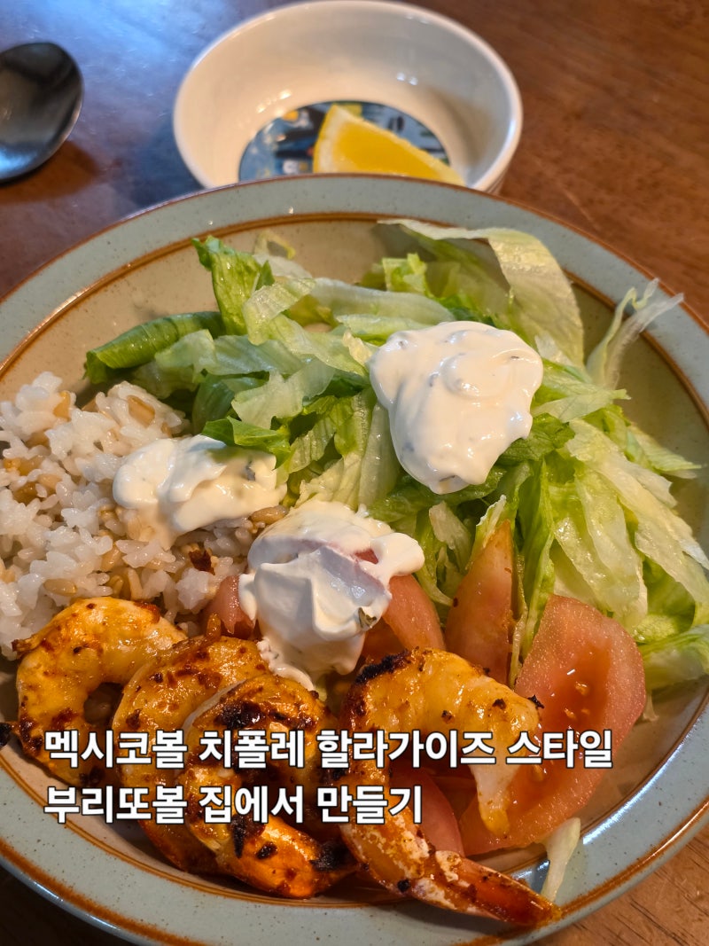 치폴레 할랄가이즈 레시피 멕시코 볼 부리또볼 집에서 만들기