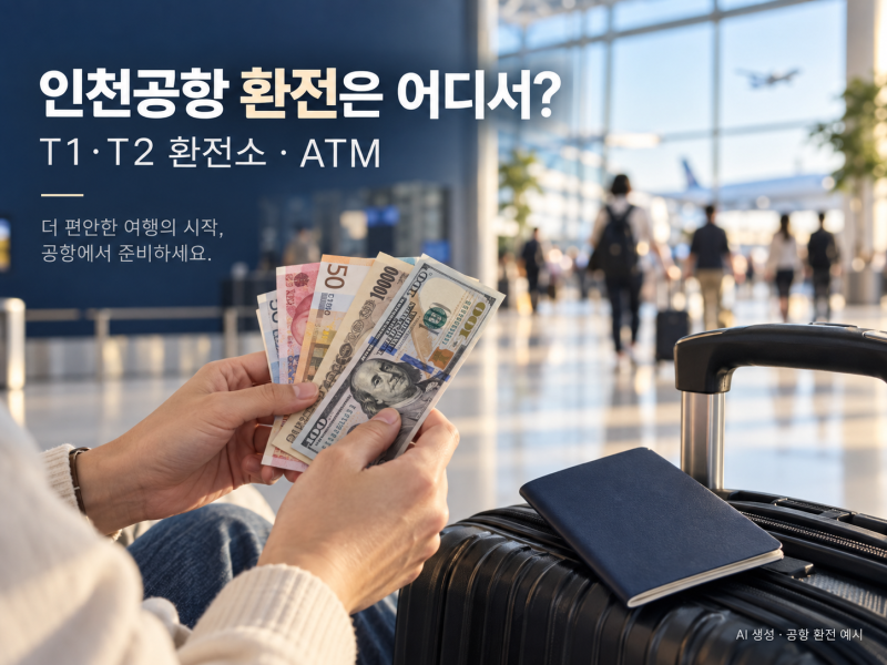 인천공항 환전은 어디서 할까? T1·T2 환전소·ATM 이용 전 확인할 것