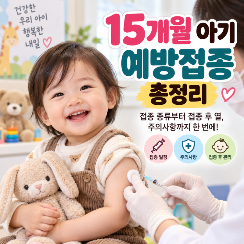 15개월 아기 예방접종 총정리｜DTaP 4차 언제? 접종 종류·접종 후 열·주의사항