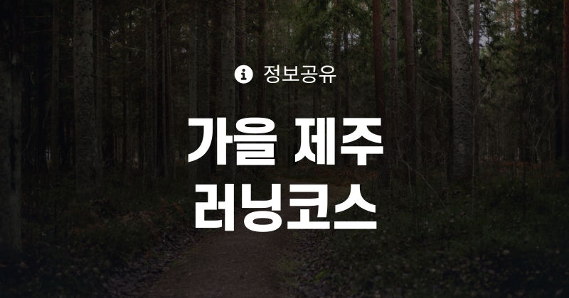 제주러닝코스 가을러닝 트레일러닝코스 제주해안도로러닝 초보러닝코스 러닝크루