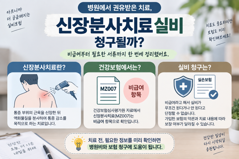신장분사치료 실비 가능할까? 비급여·청구서류까지 정리