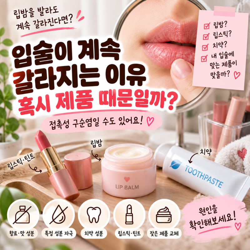 립밤을 발라도 입술이 계속 갈라지는 이유｜접촉성 구순염일 수도 있을까?