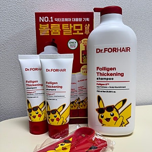 닥터포헤어 폴리젠 씨크닝 볼륨 탈모 샴푸 대용량 피카츄 포켓몬 기획세트 사용 후기