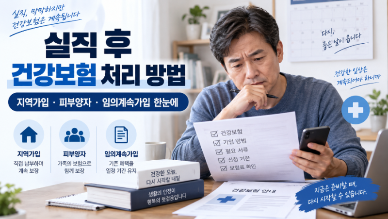 실직자가 되면 건강보험은 어떻게 해야 할까?