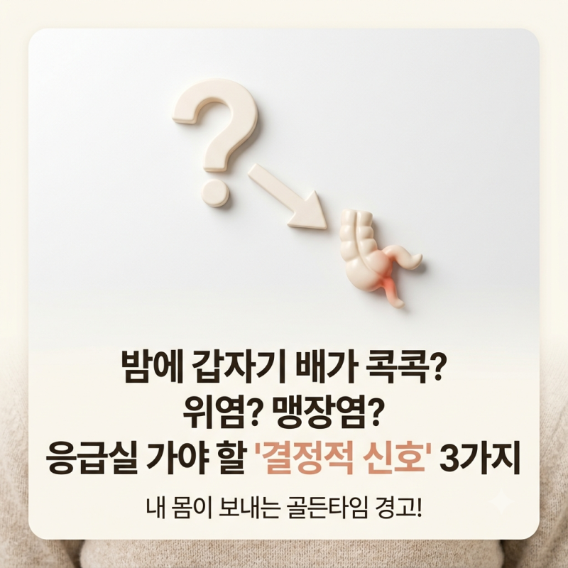 한밤중 오른쪽 아랫배 통증, 맹장염 의심해야 하는 골든타임은? 소화제 먹고 누웠다가 응급....