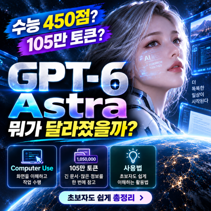 GPT-6 Astra 뭐가 달라졌을까? 수능 만점부터 사용법까지 쉽게 정리