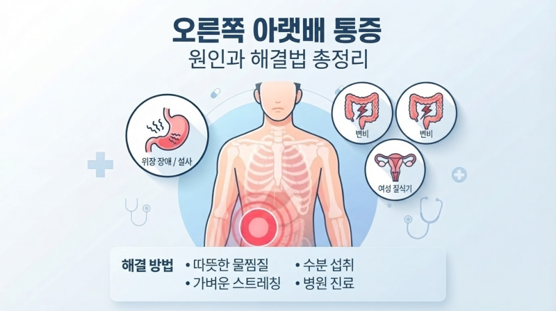 왼쪽 아랫배 콕콕 찌르는 통증... 원인과 해결법까지 총정리