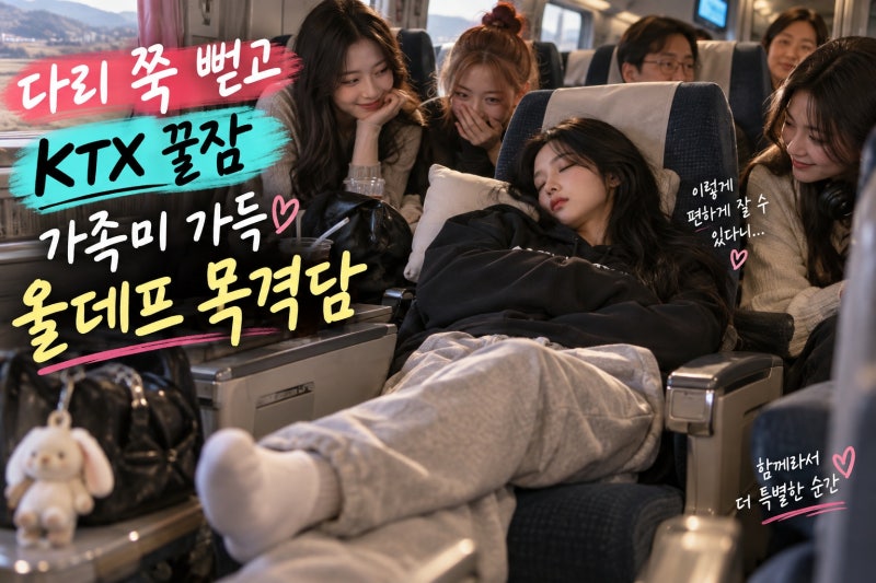 올데프 KTX 목격담, 다리 쭉 뻗고 꿀잠 잔 모습이 화제가 된 이유