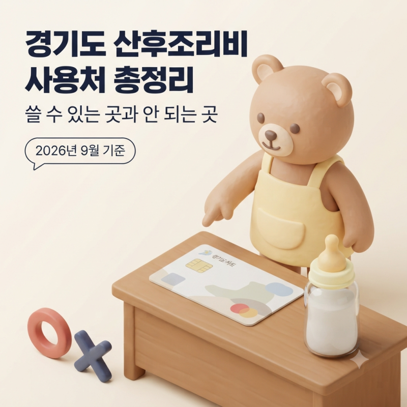 경기도 산후조리비 사용처 총정리, 쓸 수 있는 곳과 안 되는 곳 (2026년 9월 기준)
