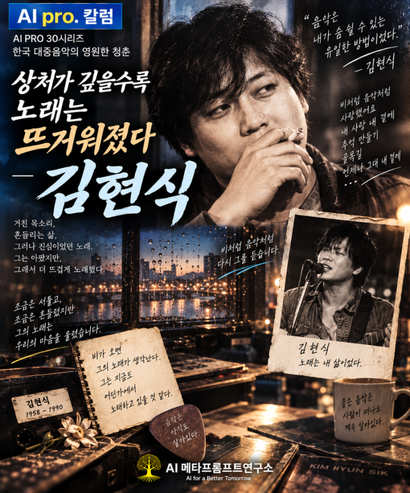 상처가 깊을수록 노래는 뜨거워졌다 — 김현식