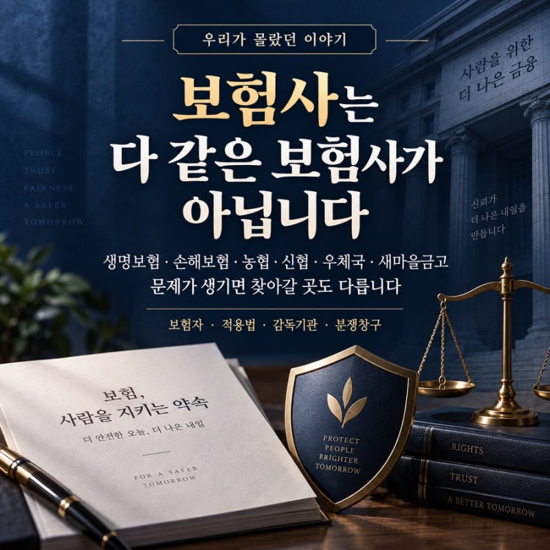 보험사는 다 같은 보험사가 아닙니다