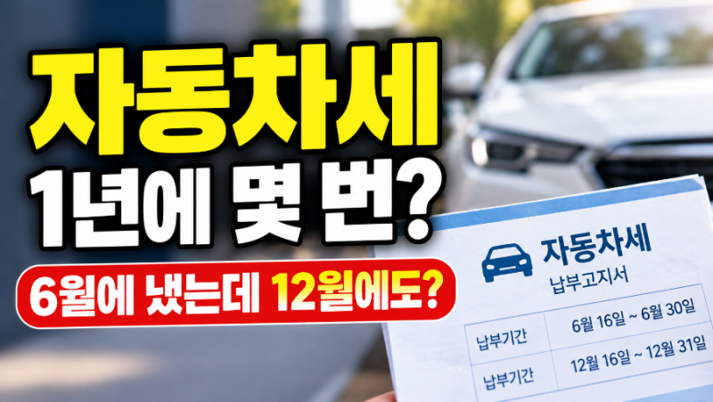 자동차세 1년에 몇 번 낼까? 6월에 냈는데 12월에도 나오는 이유