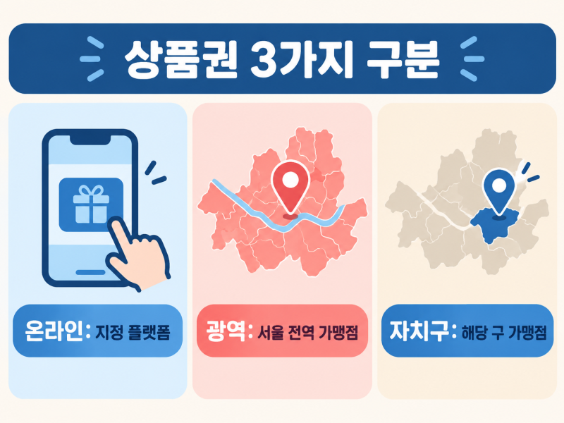 온라인 서울사랑상품권 사용처｜광역상품권, 어디서 쓰나