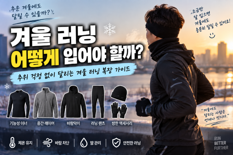 겨울 러닝 복장 어떻게 입어야 할까｜추위 걱정 없이 달리는 옷차림 정리