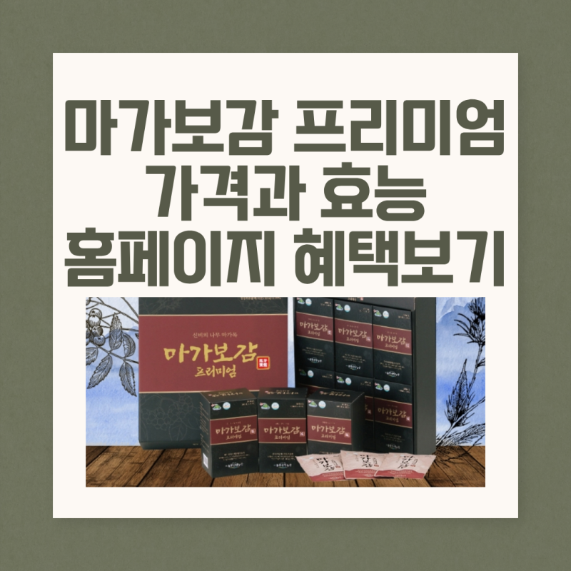 울릉도 마가보감 프리미엄 가격 마가목 효능 후기