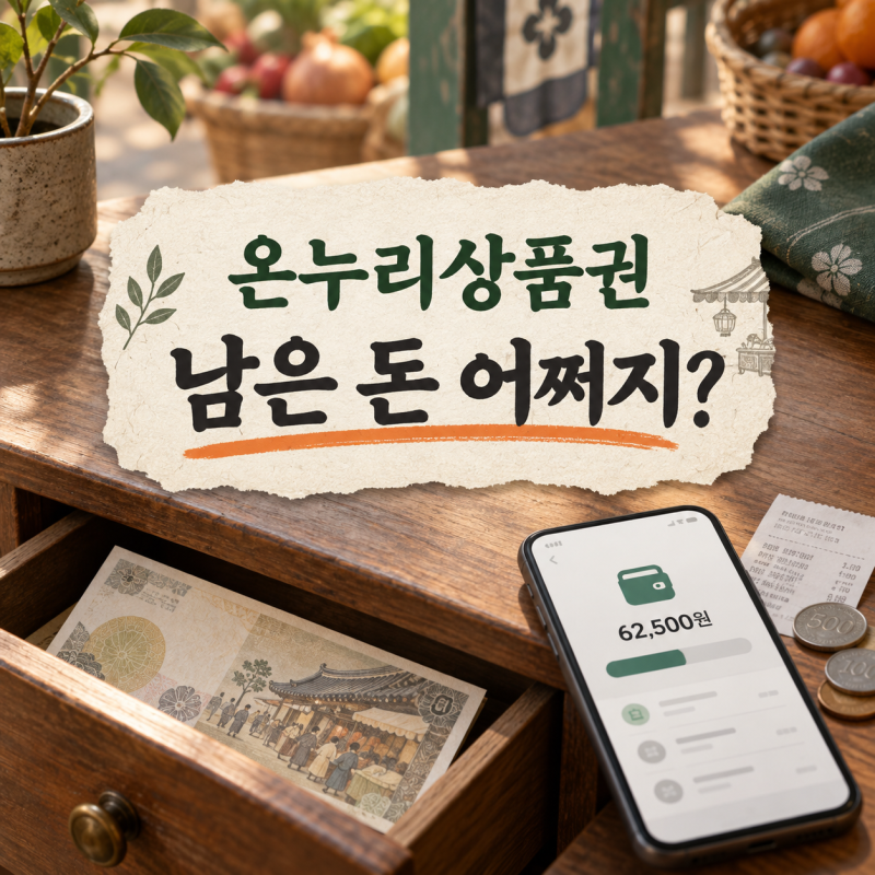 온누리상품권 잔액조회·유효기간 총정리｜5년 지나면? 환불·충전취소·60% 기준까지