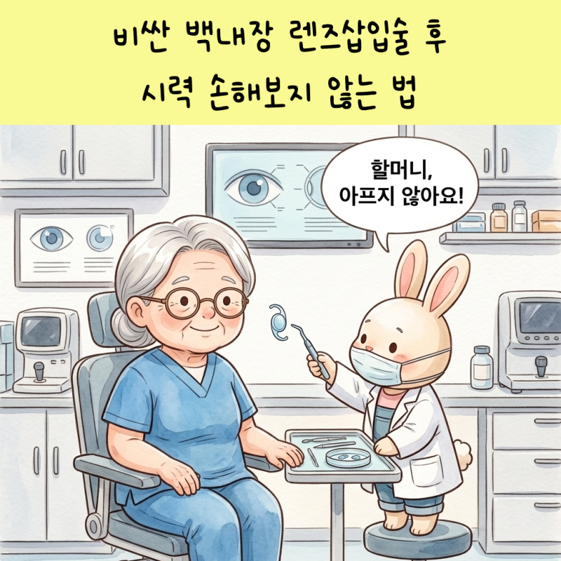 비싼 백내장 렌즈삽입술 후 안압 상승 방치하다 시력 손해보지 않는 법