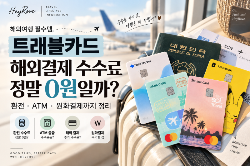 트래블카드 해외결제 수수료 정말 0원일까?｜환전·ATM·원화결제까지 정리