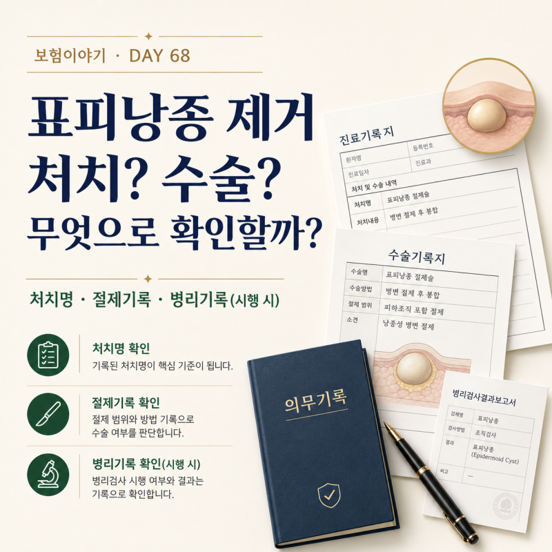 표피낭종 제거 수술비, 절개·배농·절제 기록에서 무엇을 확인할까?