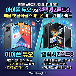 아이폰 듀오 vs 갤럭시Z폴드8, 애플 첫 폴더블 스마트폰 비교 완벽 가이드