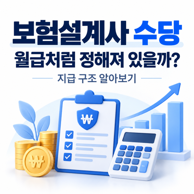 보험설계사 수당 월급처럼 정해져 있을까?