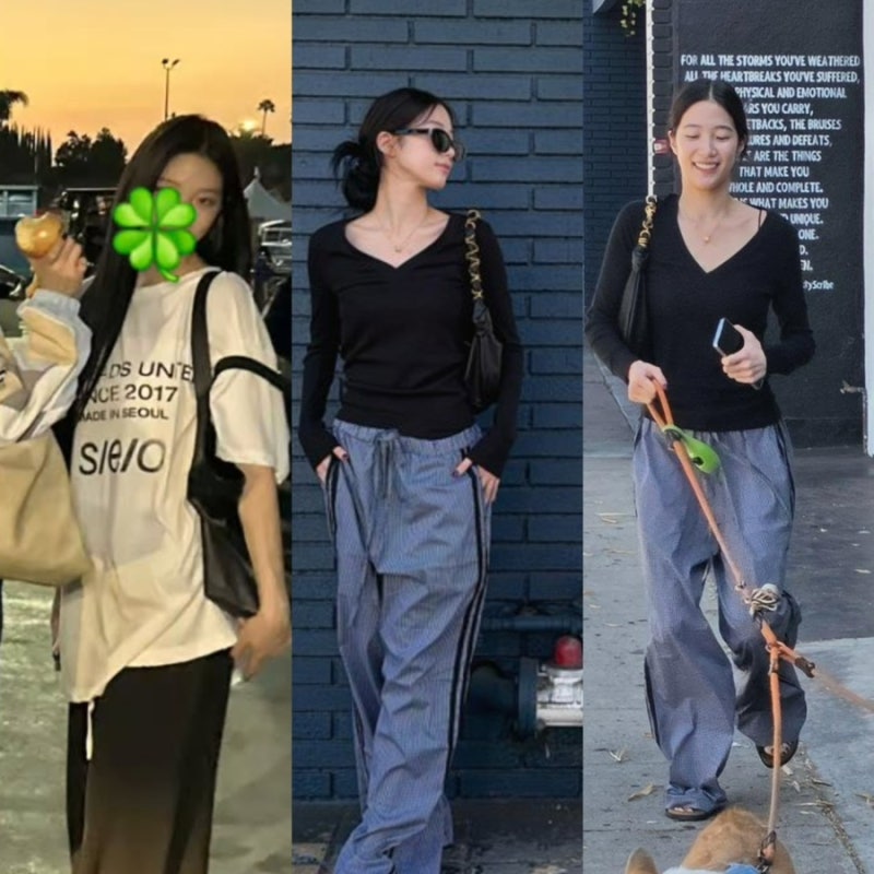 르세라핌 카즈하가 요즘 빠진 브랜드를 소개합니다. (티셔츠, 바지)