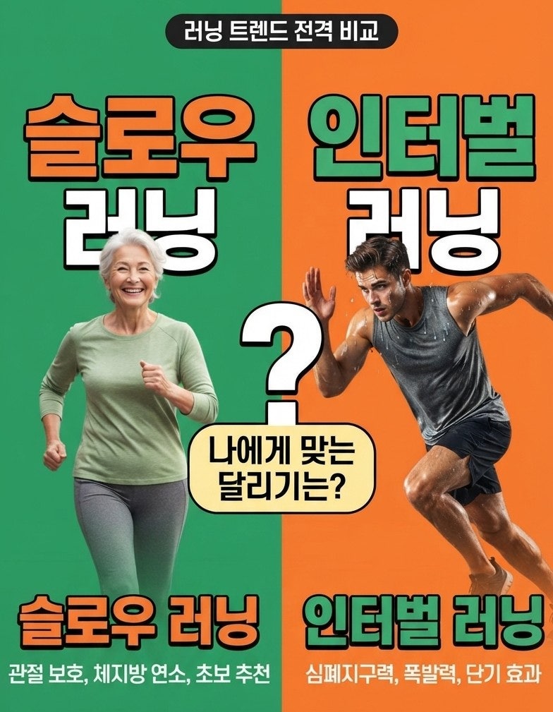 ♂️ [비교 분석] 슬로우 러닝 vs 인터벌 러닝, 나에게 더 좋은 달리기는?