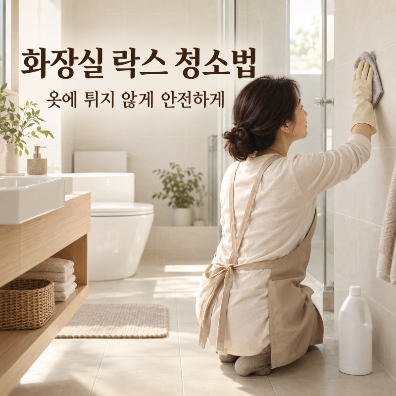 화장실 락스 청소법｜옷에 튀지 않게 안전하게 청소하는 순서