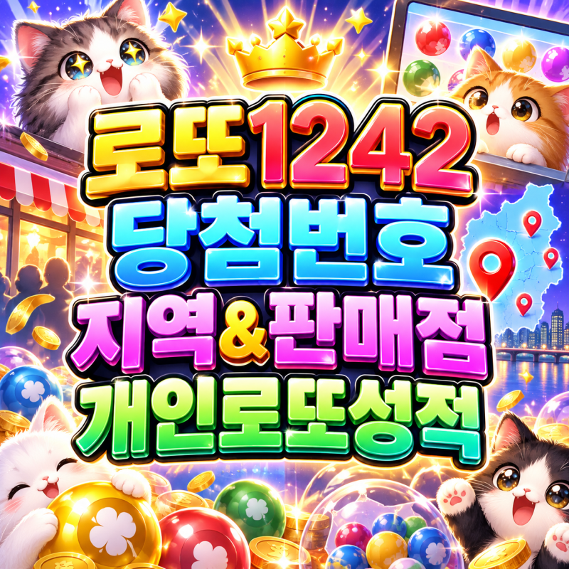 2026 로또 1242회 최종결과 공개! 1등 9게임 당첨번호와 판매점·세후 당첨금은!?