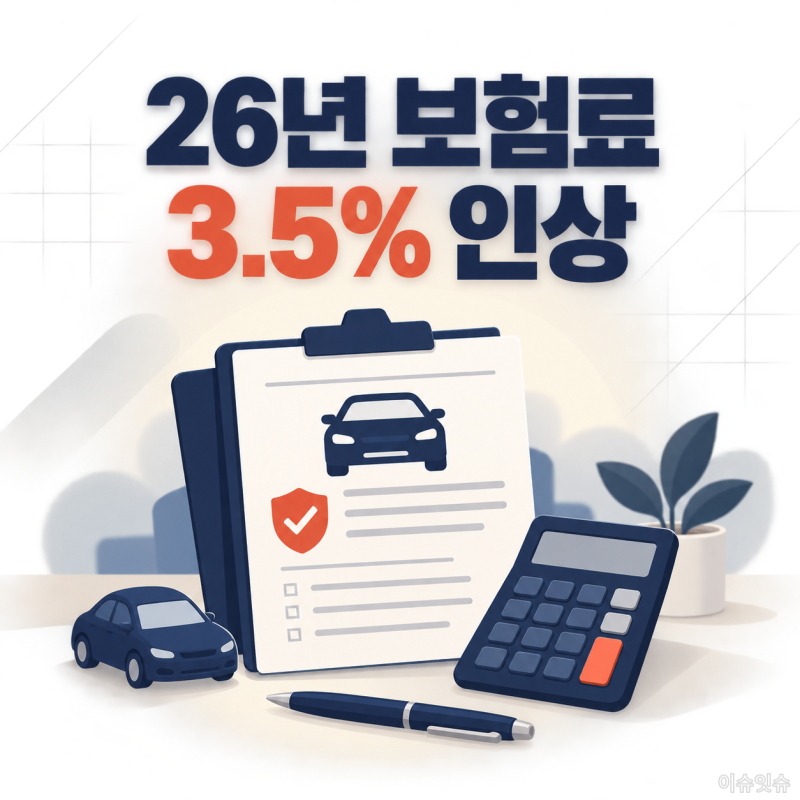 26년 자동차보험료 인상 이유와 폭, 9월 기준 3.5% 상승