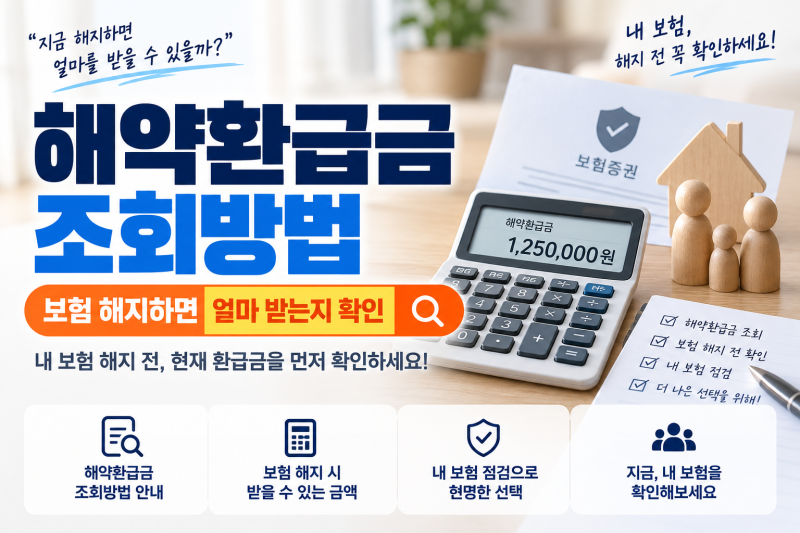 해약환급금 조회방법｜보험 해지하면 얼마 받는지 확인