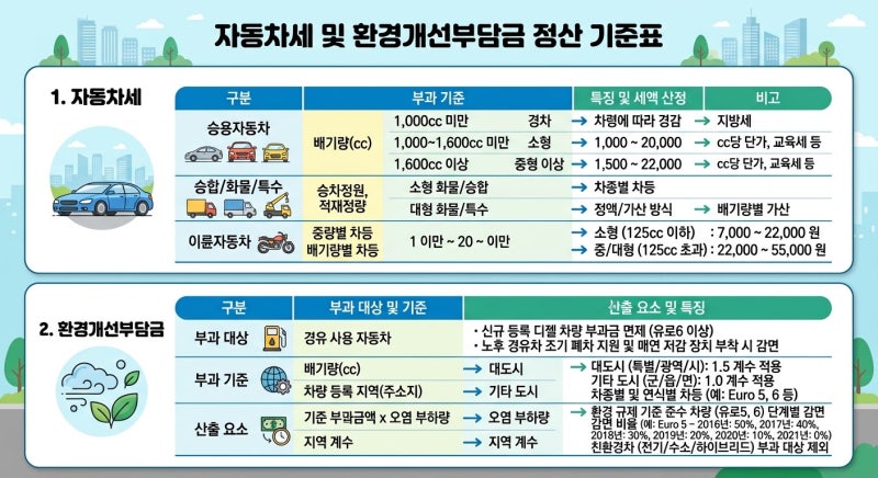 [절세.실속 금융]자동차 폐차하거나 중고차 팔았을 때 자동차세 일할계산 및 환경개선부담금....