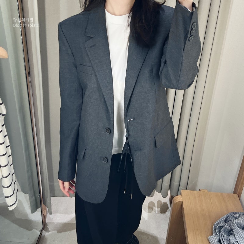 망고 울 수트 블레이저 자켓 164cm 가을 아우터 착샷 후기 MANGO 의류