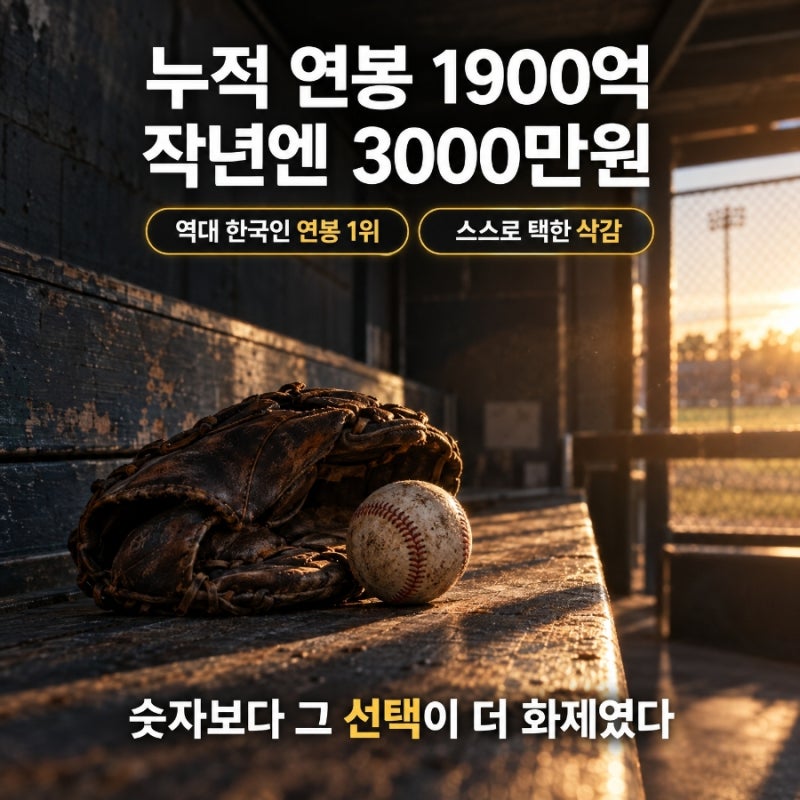 누적 연봉 1900억 vs 작년 연봉 3000만원.. 이 격차