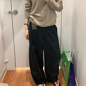【일단 입어만볼게요(착샷)】 유니클로 men / women 캐시미어 크루넥 스웨터_off white, dark brown, be....