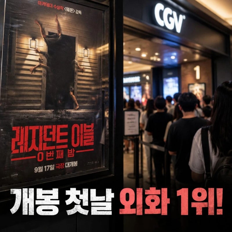 레지던트 이블 0번째 밤 개봉 첫날 외화 1위 비결