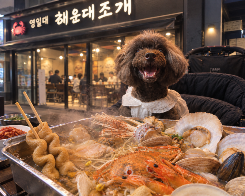포항 영일대 애견동반 식당 야장분위기의 맛집인 해운대 조개 구이