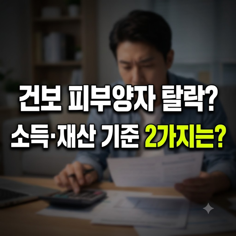 건강보험 피부양자 자격 상실 기준 총정리: 연소득 2천만 원과 재산세 과표 확인법