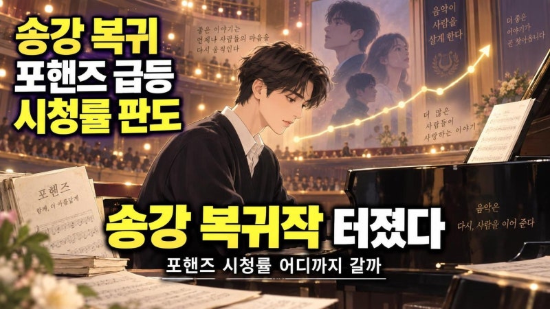 송강 복귀작 포핸즈 시청률 급등, 공효진 10.7% 빈자리까지 넘볼까