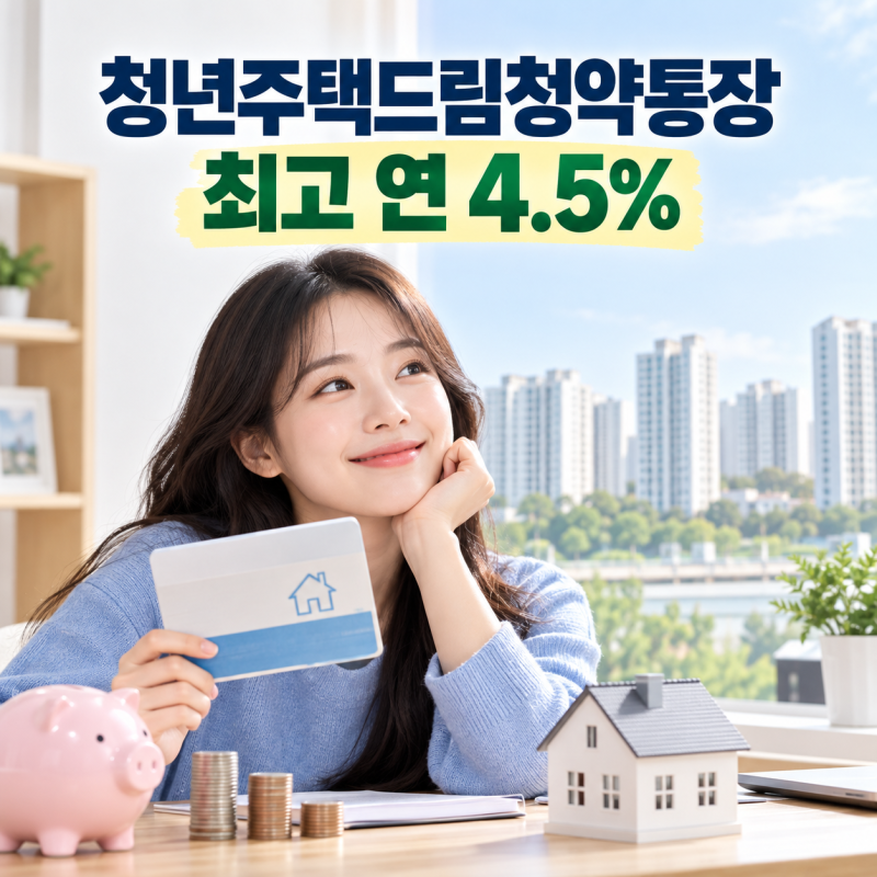 청년우대형 청약통장! 청년주택드림청약통장 최고 연 4.5% 가입조건, 주택청약통장 만들기 전....